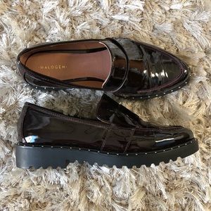 Halogen maroon patent loafers - never worn